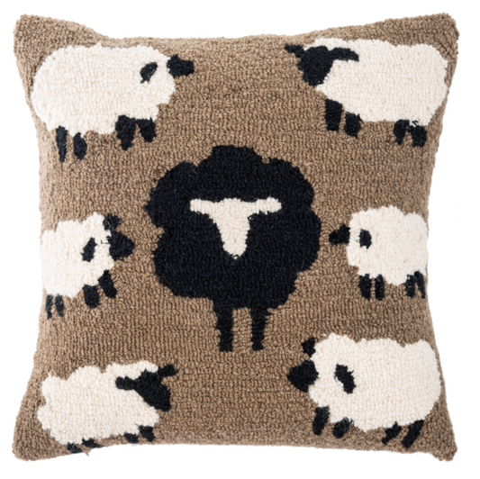 Punch Hook Sheep Pillow