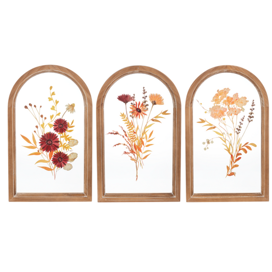 Arch Framed Pressed Flower Wall Decor