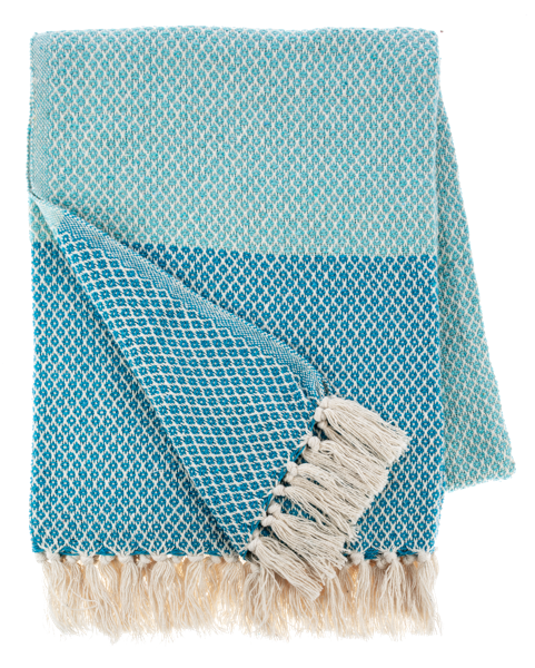 Color Block Woven Throw