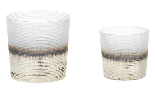 3-Toned Embossed Candle Holder