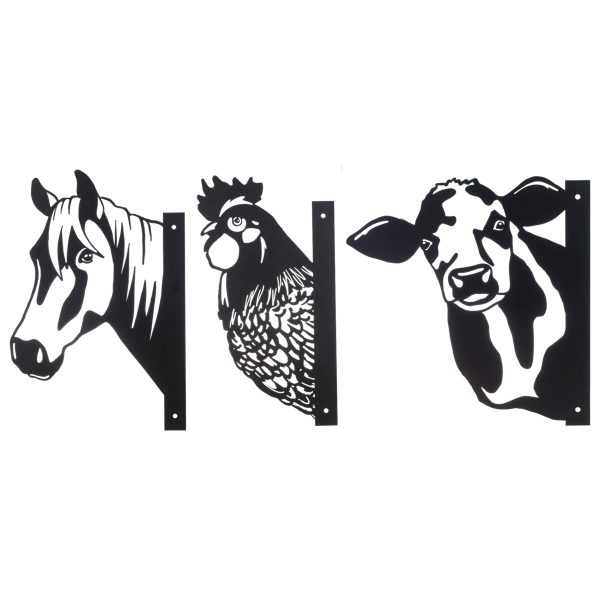 Laser Cut Peeking Farm Animal Decor