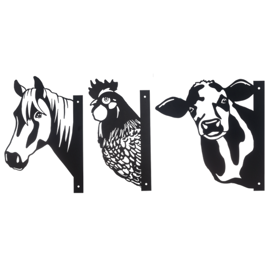 Laser Cut Peeking Farm Animal Decor