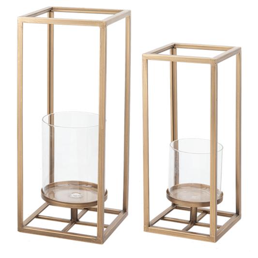 Gold Frame Pillar Holder