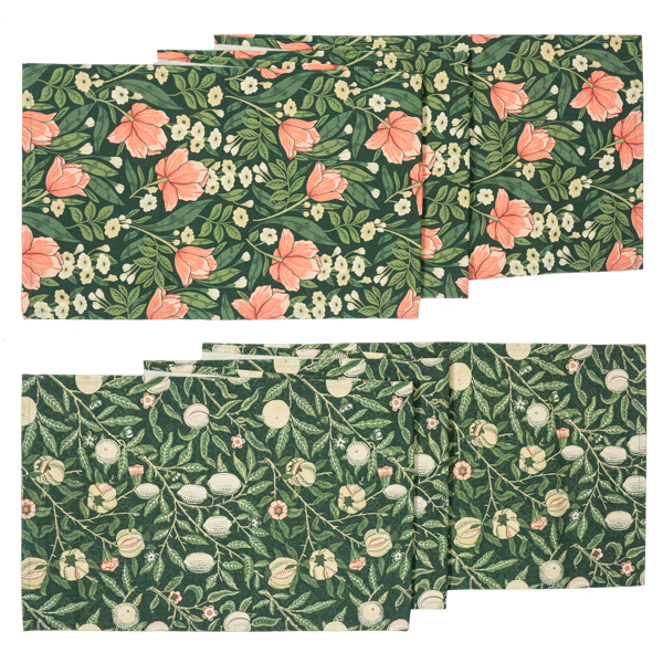 Green Floral Pattern Table Runner