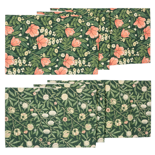 Green Floral Pattern Table Runner