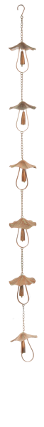 Copper Patina Mushroom Rain Chain