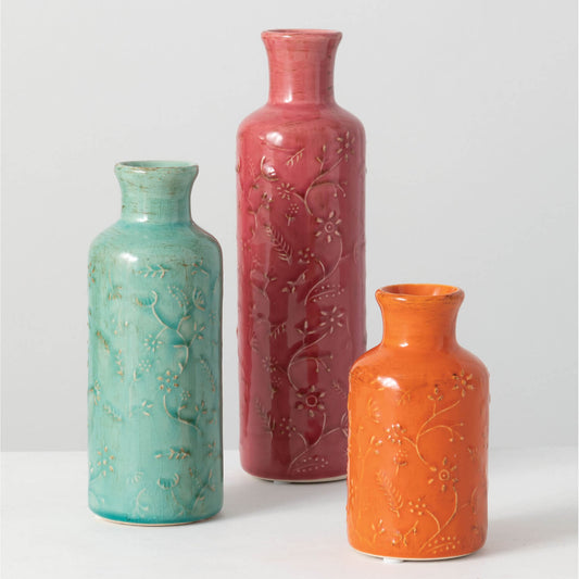 FLORAL RELIEF BOTTLE