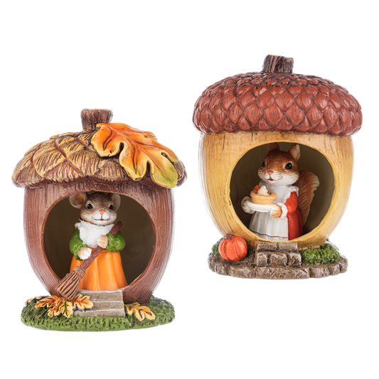 Panoramic Acorn Figurines
