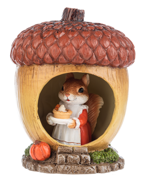 Panoramic Acorn Figurines