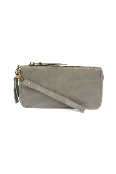 Grey Chloe Zip Around Wallet/Wristlet
