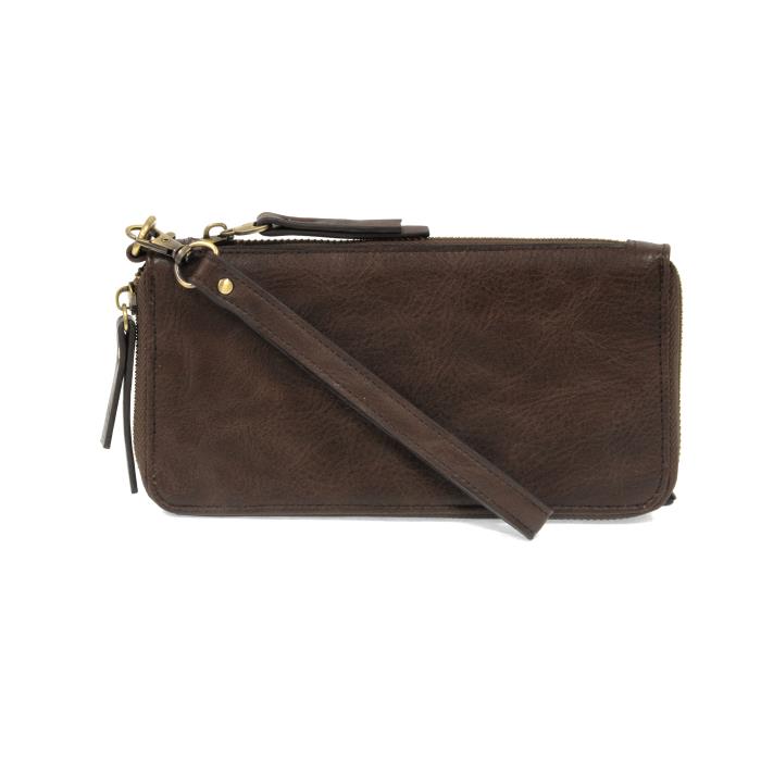Dark Oak Chloe Zip Around Wallet/Wristlet