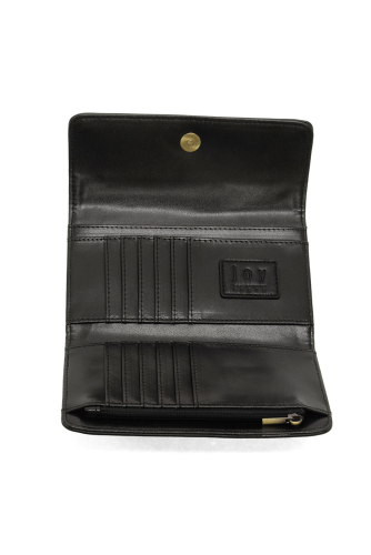 Black Marnie Mini Tri-fold Wallet