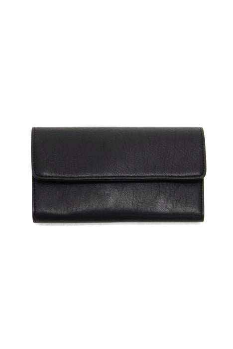 Black Marnie Mini Tri-fold Wallet