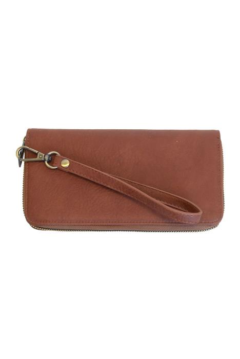 Saddle Rue Zip Around Wallet with Wristlet Strap