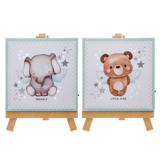 LED Light Up Canvas w/Easel - Little Star & Twinkle