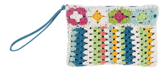 Crochet Striped Wristlet Pouches