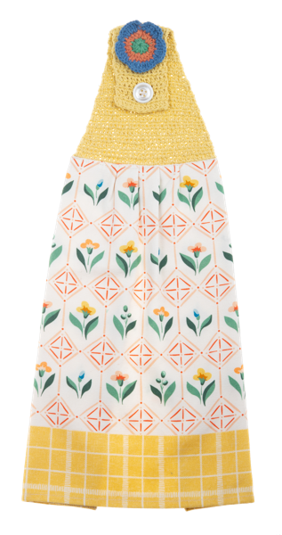 Crochet Flower Tea Towels