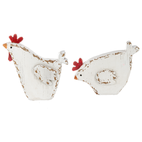 Carved Chicken Figurines