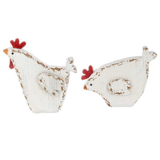 Carved Chicken Figurines