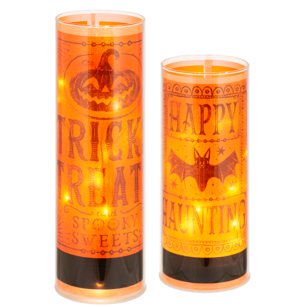 LED LIGHT UP HALLOWEEN PILLARS