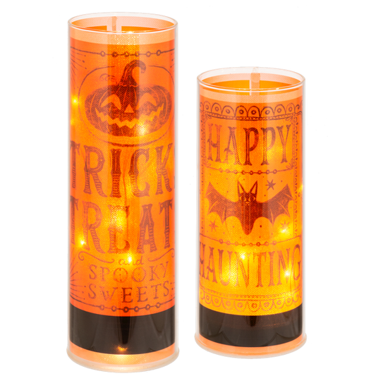 LED LIGHT UP HALLOWEEN PILLARS