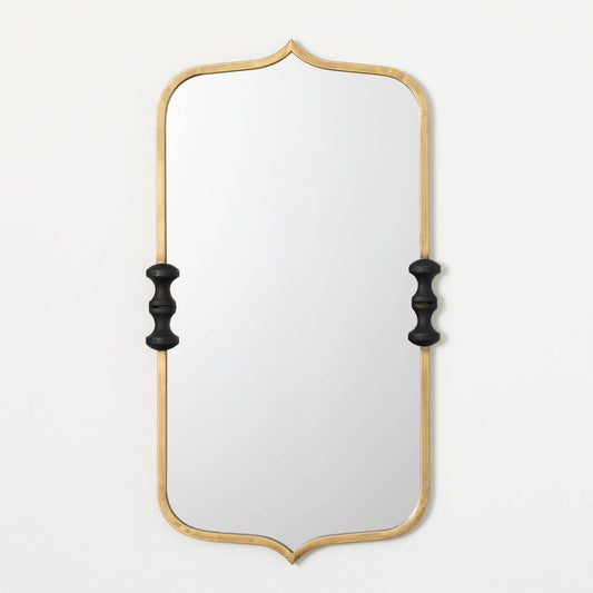 GOLD WITH BLACK WALL MIRROR