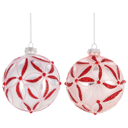 Peppermint Round Ornaments