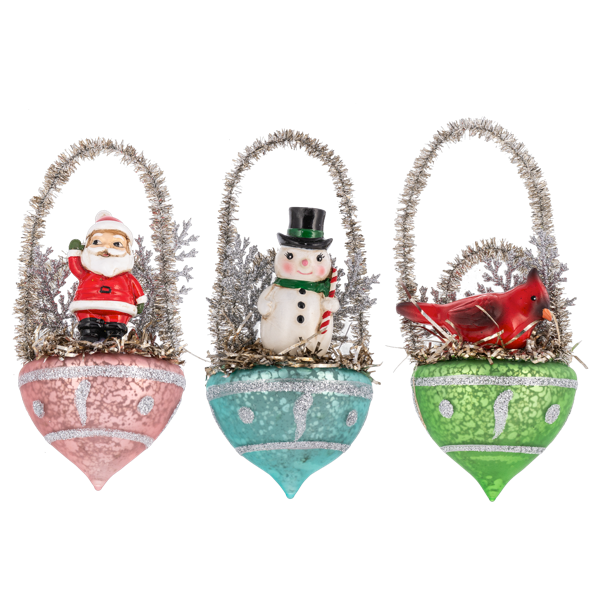 Christmas Icon w/Basket Ornaments