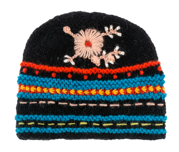 Knit Embroidered Colorful Winter Hats