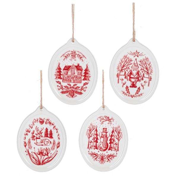 Scandi Winter Disk Ornaments