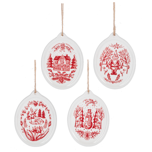 Scandi Winter Disk Ornaments