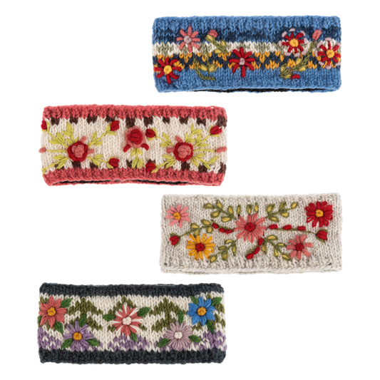Embroidered Winter Headbands