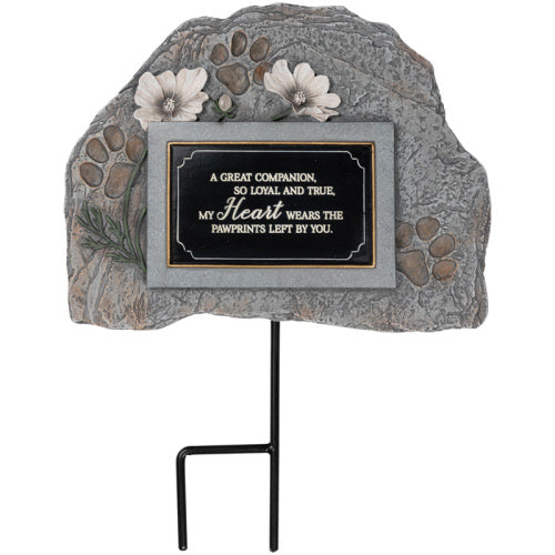 Paw Prints Memorial Stone