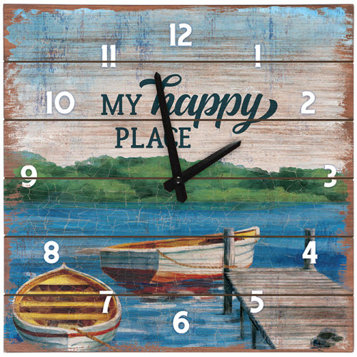 My Happy Place Wall Clock