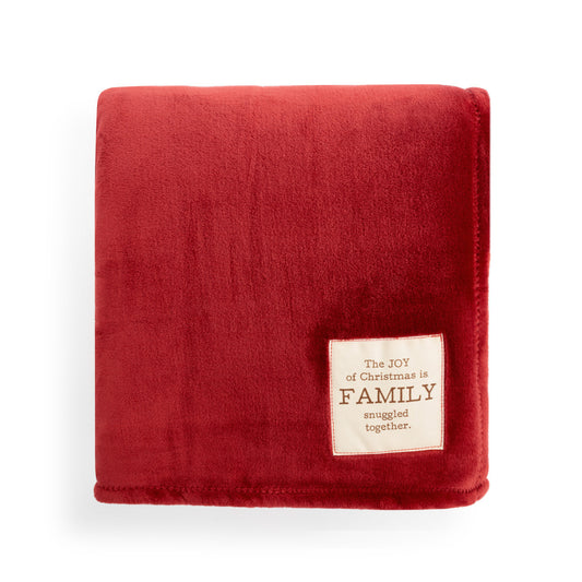 Christmas Joy Family Mega Blanket - Red