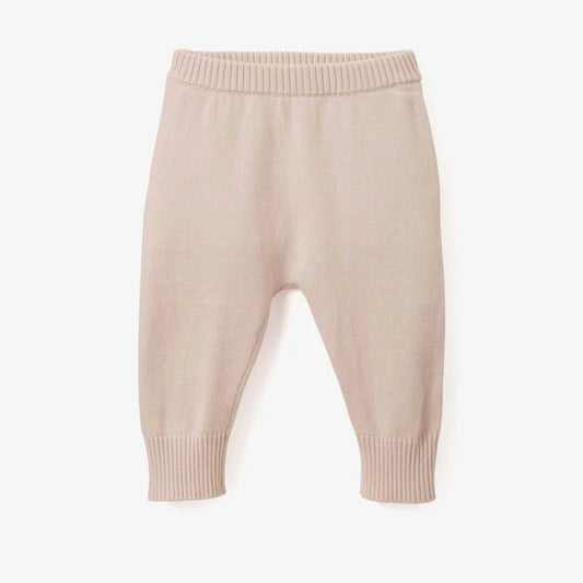 Chalk Pink Fine Knit Cotton Baby Pant