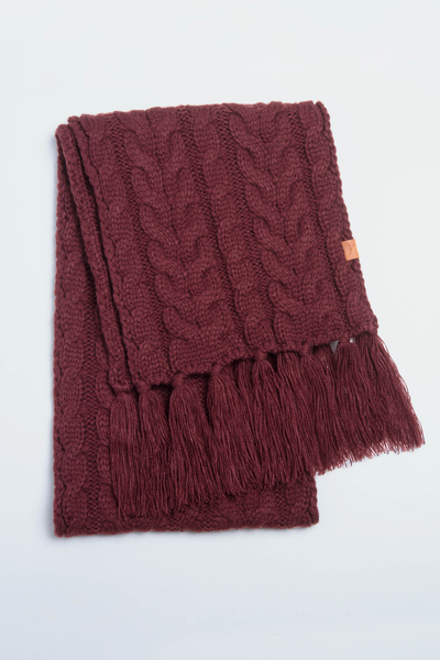 Cozy Cable Straight Scarf