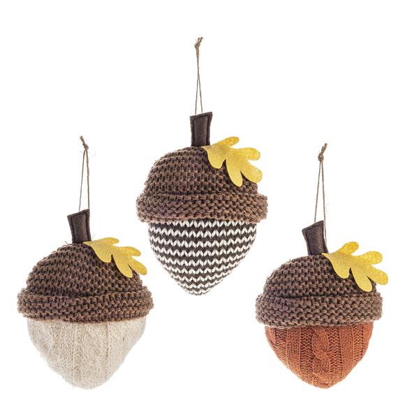 Knitted Acorn Ornaments