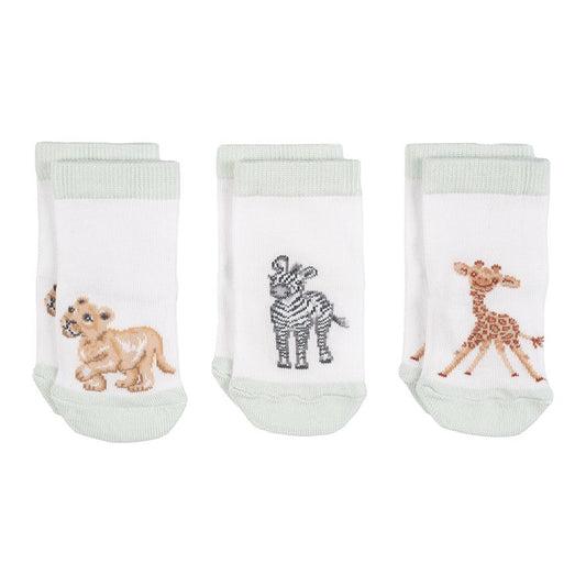 LITTLE SAVANNAH AFRICAN ANIMAL BABY SOCKS