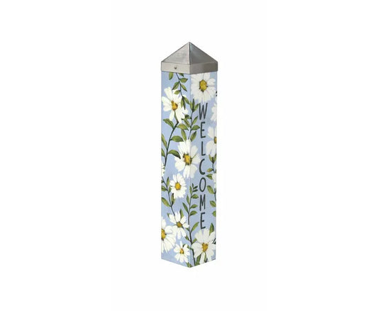 Periwinkle Daisies 20" Art Pole