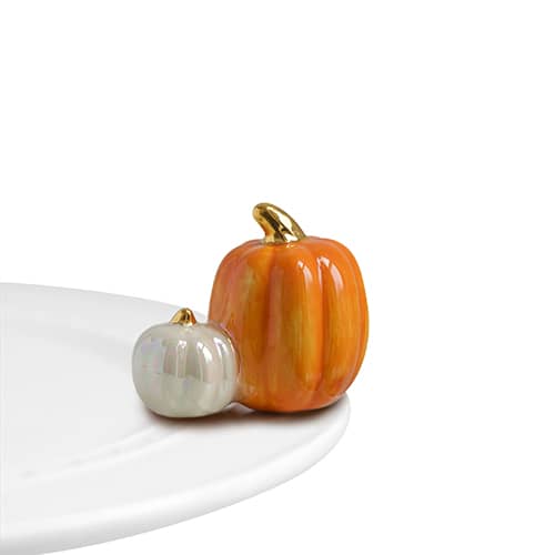 Pumpkin Spice - Nora Fleming Pair of Pumpkins Mini